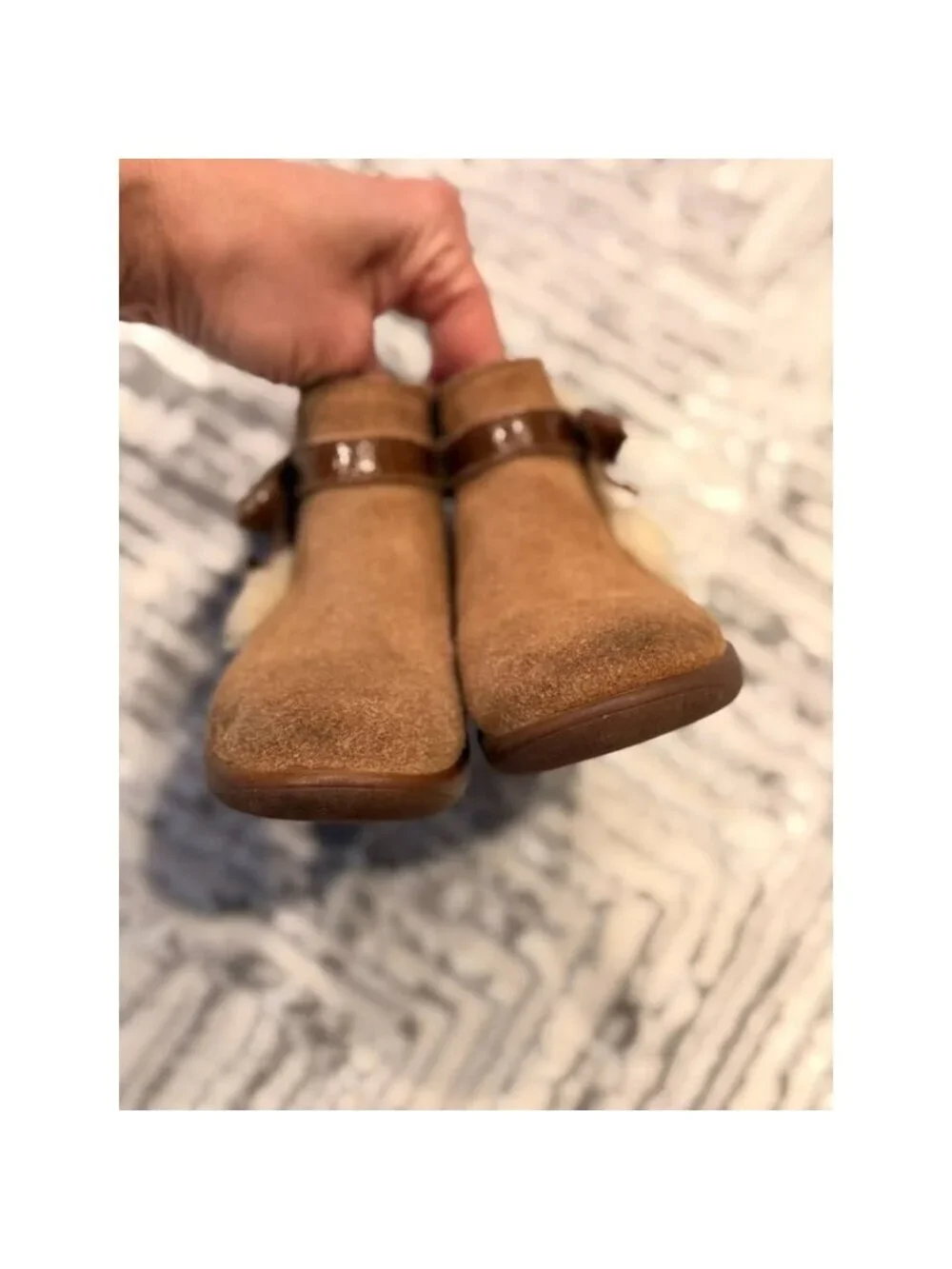 UGG girls toddler size 8 Libbie chestnut bow boots 1005151T